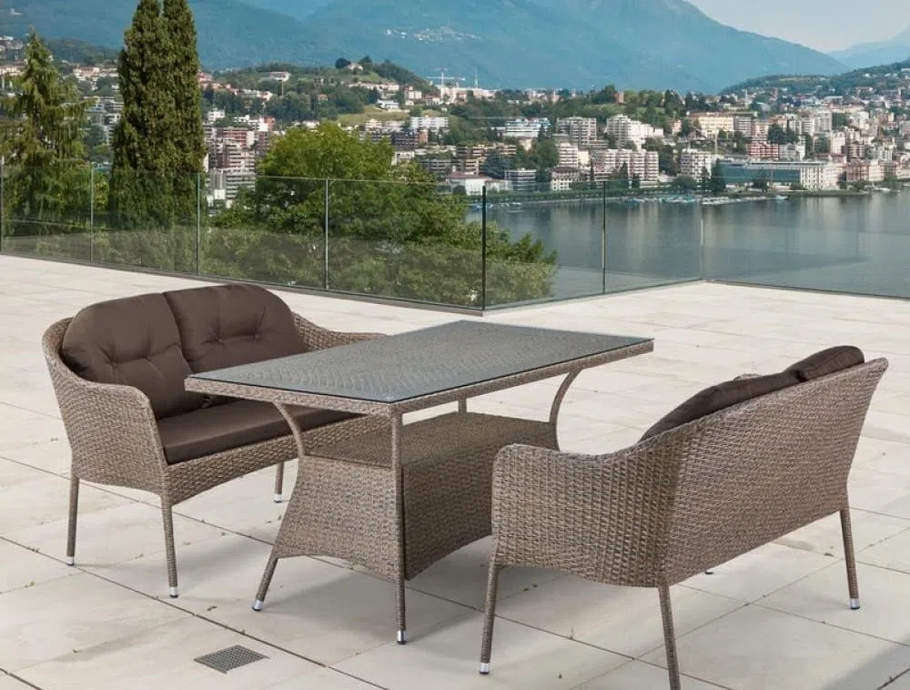 Комплект плетеной мебели T198B/S54B-W56 Light brown