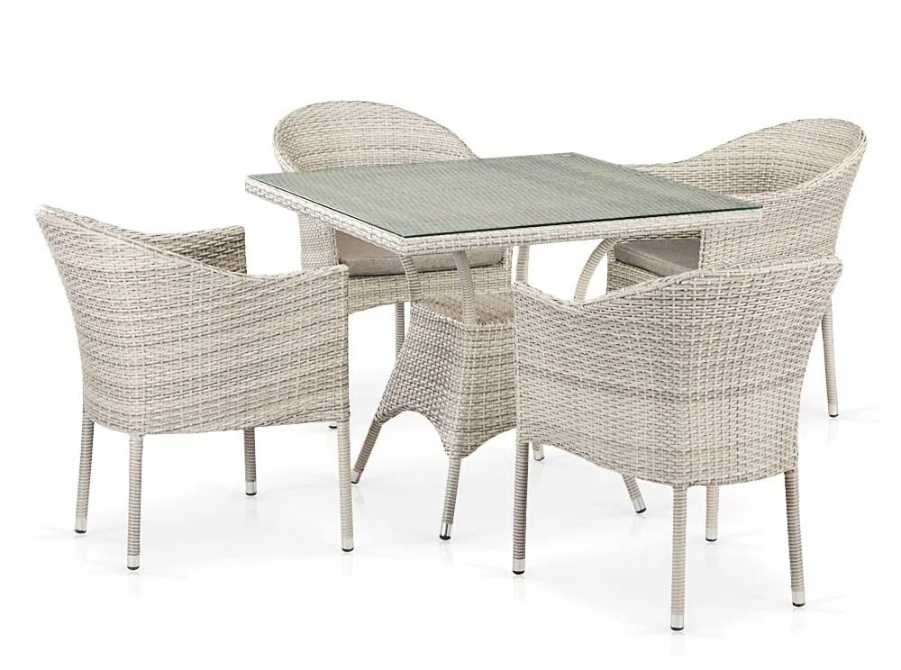 Комплект плетеной мебели T190B/Y350A-W85-90x90 Latte 4Pcs