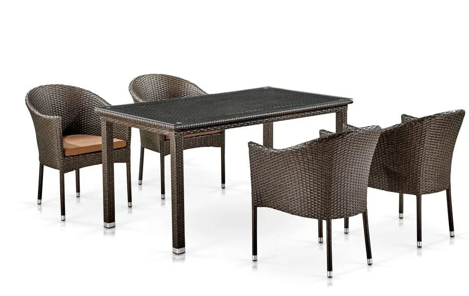 Комплект плетеной мебели T256A/Y350A-W53 Brown 4Pcs