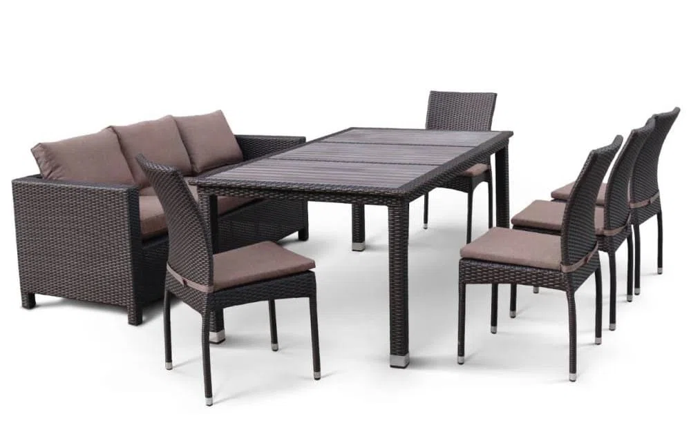 Комплект плетеной мебели T347/S65A/Y380A-W53 Brown