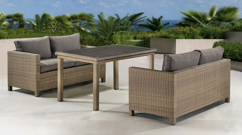 Комплект плетеной мебели T256B/S59B-W65 Light brown