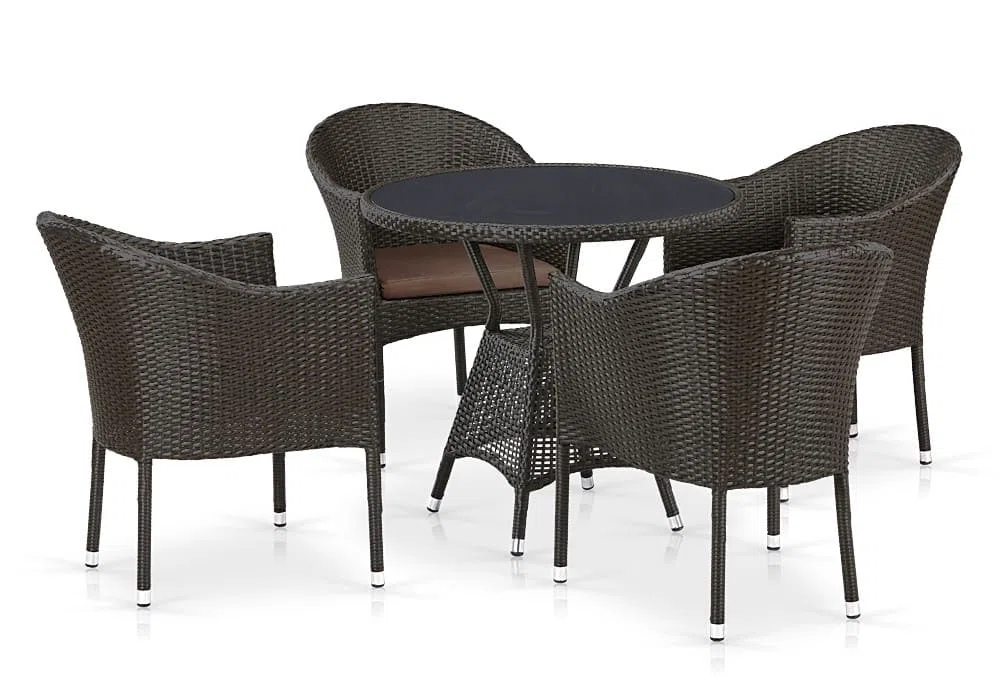 Комплект плетеной мебели T707ANS/Y350-W53 4Pcs Brown