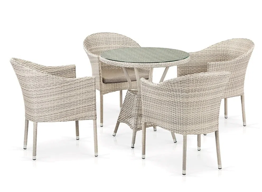 Комплект плетеной мебели T705ANT/Y350-W85 4Pcs Latte
