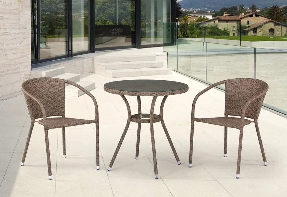 Комплект плетеной мебели T282ANT/Y137C-W56 Light brown