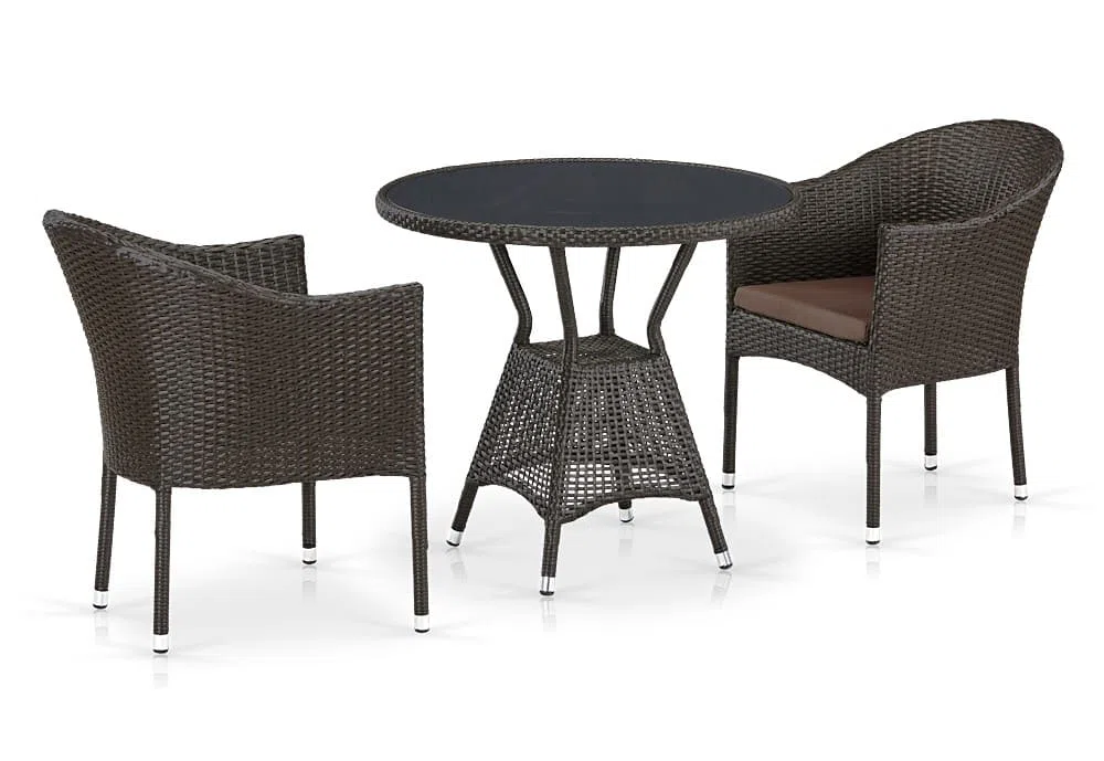 Комплект плетеной мебели T707ANS/Y350-W53 2Pcs Brown