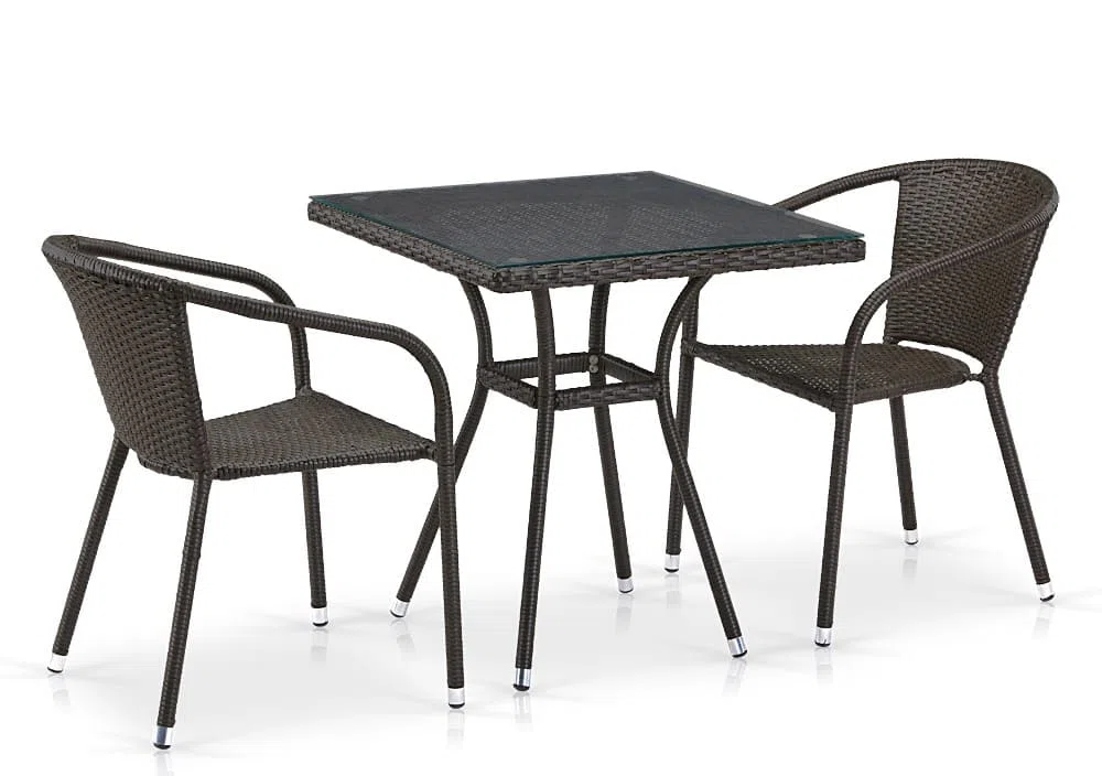 Комплект плетеной мебели T282BNT/Y137C-W53 Brown 2Pcs