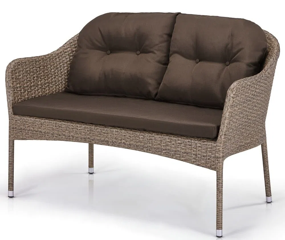 Плетеный диван S54B-W56 Light brown