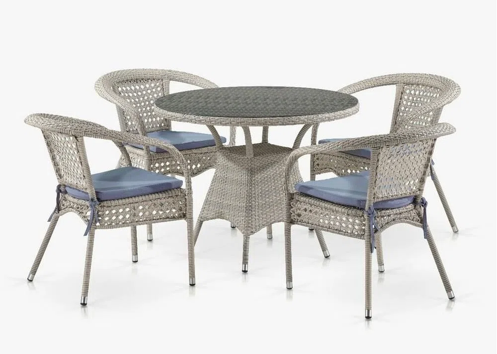 Комплект плетеной мебели 220CT/Y32-W85 Latte 4Pcs (4+1)