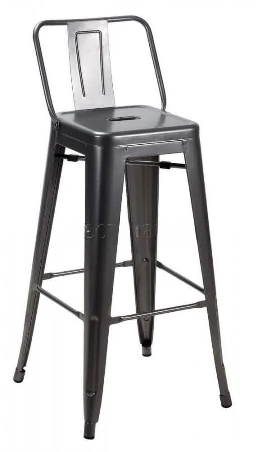 Стул барный Tolix Silver Grey