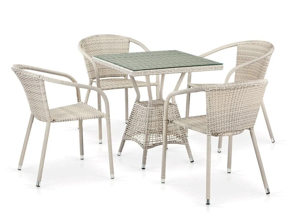 Комплект плетеной мебели T706/Y137C-W85 Latte 4Pcs